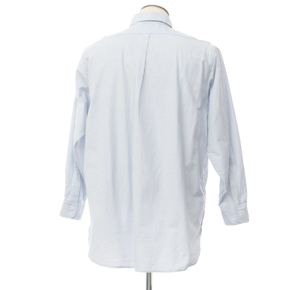 [Used] Brooks Brothers Cotton Striped Button-down Shirt White x Blue [Size 16.5] [WHT] [S/S/A/W] [Condition Rank C] [Men&