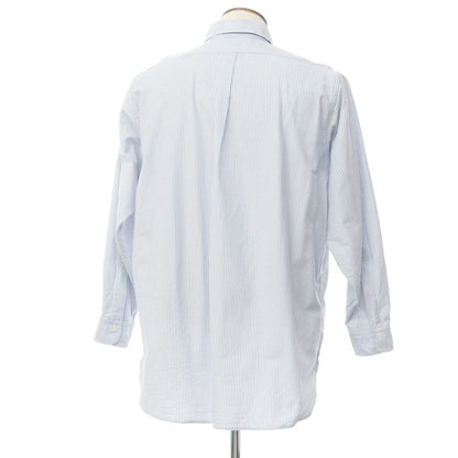 [Used] Brooks Brothers Cotton Striped Button-down Shirt White x Blue [Size 16.5] [WHT] [S/S/A/W] [Condition Rank C] [Men&