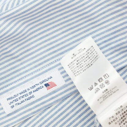 [Used] Brooks Brothers Cotton Striped Button-down Shirt White x Blue [Size 16.5] [WHT] [S/S/A/W] [Condition Rank C] [Men&