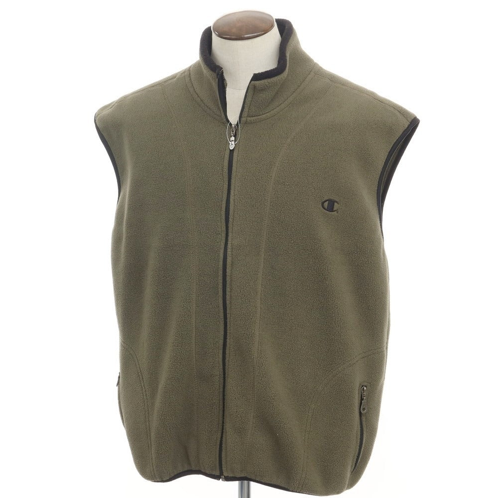 [Used] Champion Polyester Fleece Vest Olive [Size XL] [GRN] [A/W] [Condition Rank C] [Men&