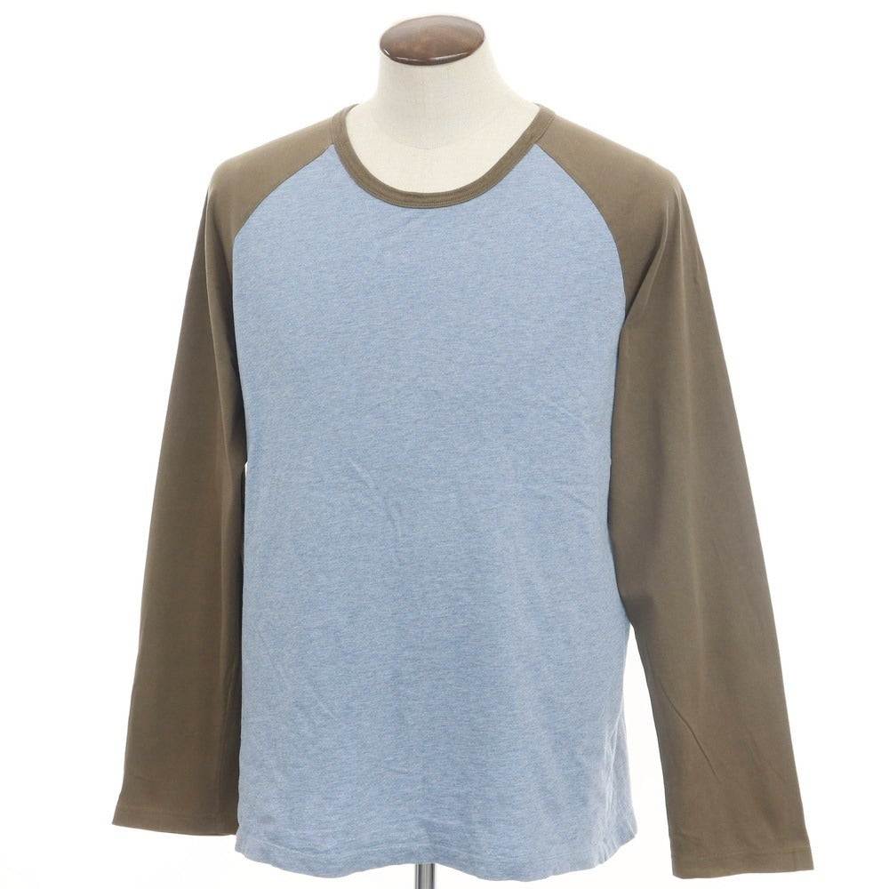 [Used] J.CREW Cotton Long Sleeve Crew Neck T-Shirt Light Blue x Olive [Size XL] [BLU] [S/S/A/W] [Condition Rank C] [Men&