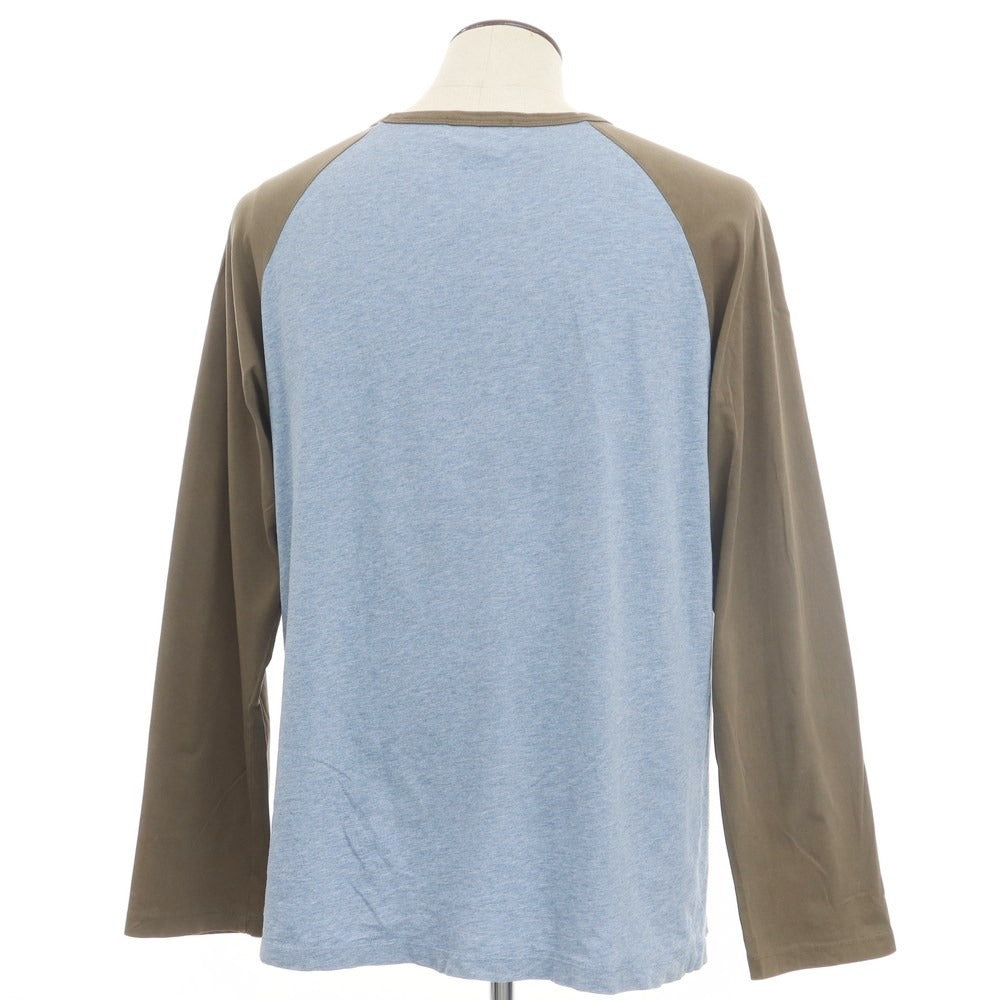 [Used] J.CREW Cotton Long Sleeve Crew Neck T-Shirt Light Blue x Olive [Size XL] [BLU] [S/S/A/W] [Condition Rank C] [Men&