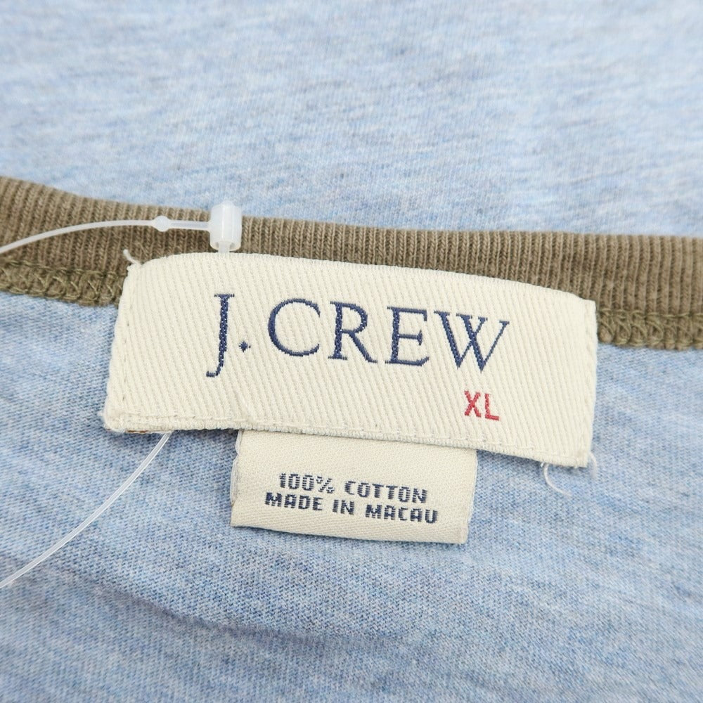 [Used] J.CREW Cotton Long Sleeve Crew Neck T-Shirt Light Blue x Olive [Size XL] [BLU] [S/S/A/W] [Condition Rank C] [Men&