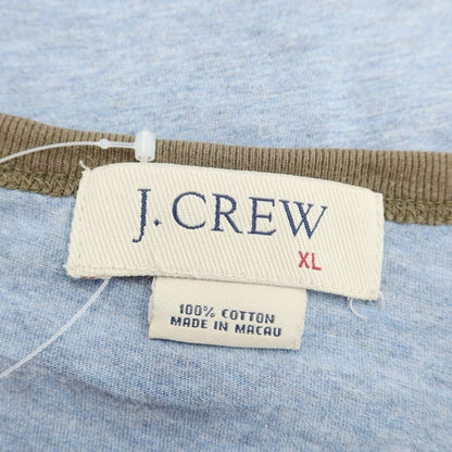 [Used] J.CREW Cotton Long Sleeve Crew Neck T-Shirt Light Blue x Olive [Size XL] [BLU] [S/S/A/W] [Condition Rank C] [Men&