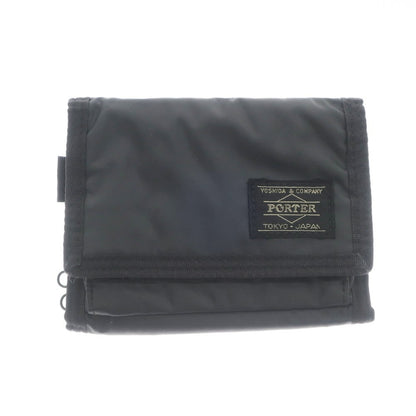 [Used] PORTER nylon tri-fold wallet, black [BLK] [S/S/A/W] [Condition: C] [Men&