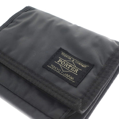 [Used] PORTER nylon tri-fold wallet, black [BLK] [S/S/A/W] [Condition: C] [Men&