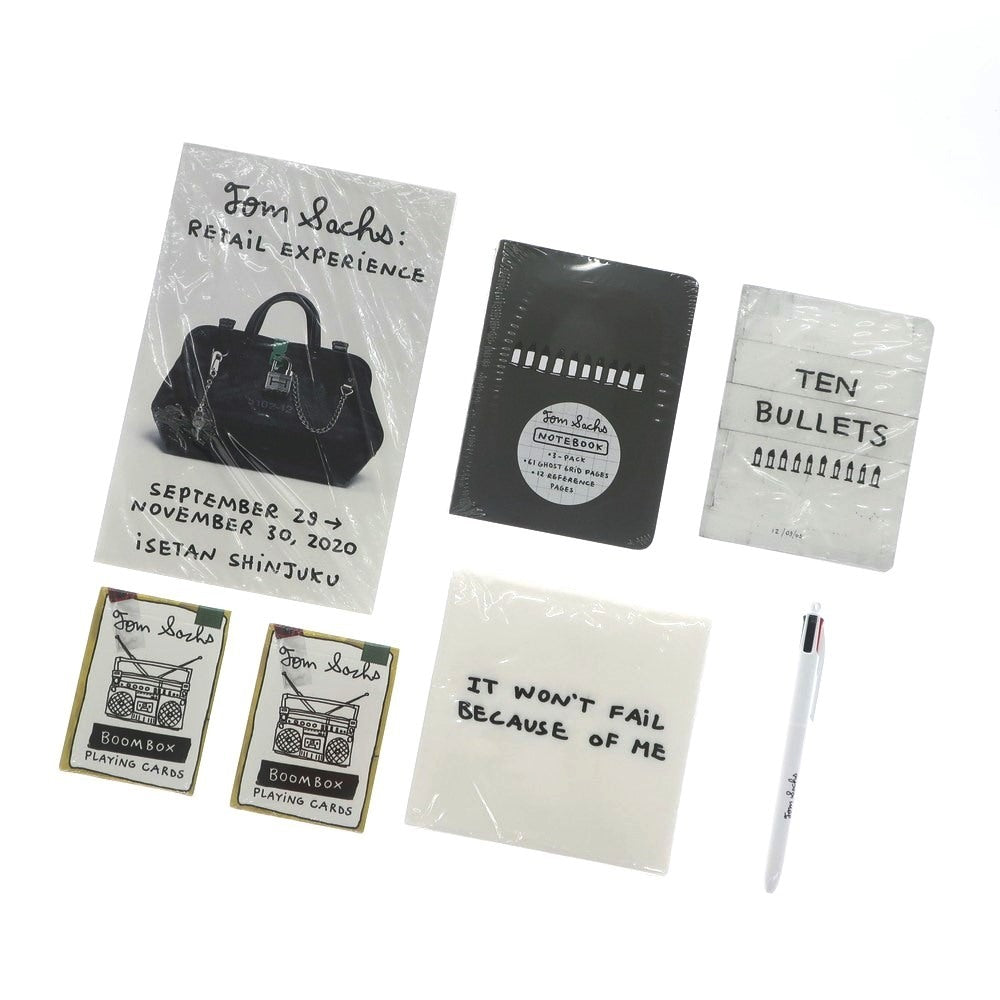 [Used] [Unused] Tom Sachs Goods Set: Playing Cards, Ballpoint Pen, Notebook, White x Gray [WHT] [S/S/A/W] [Condition Rank S] [Men&