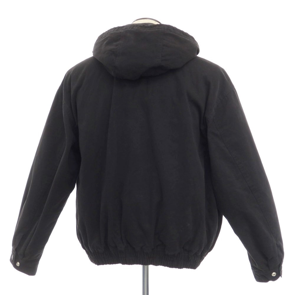 [Used] Supreme 2023 Autumn/Winter Leather Collar Utility Jacket Cotton Padded Utility Jacket Blouson Black [Size L] [BLK] [A/W] [Condition Rank C] [Men&