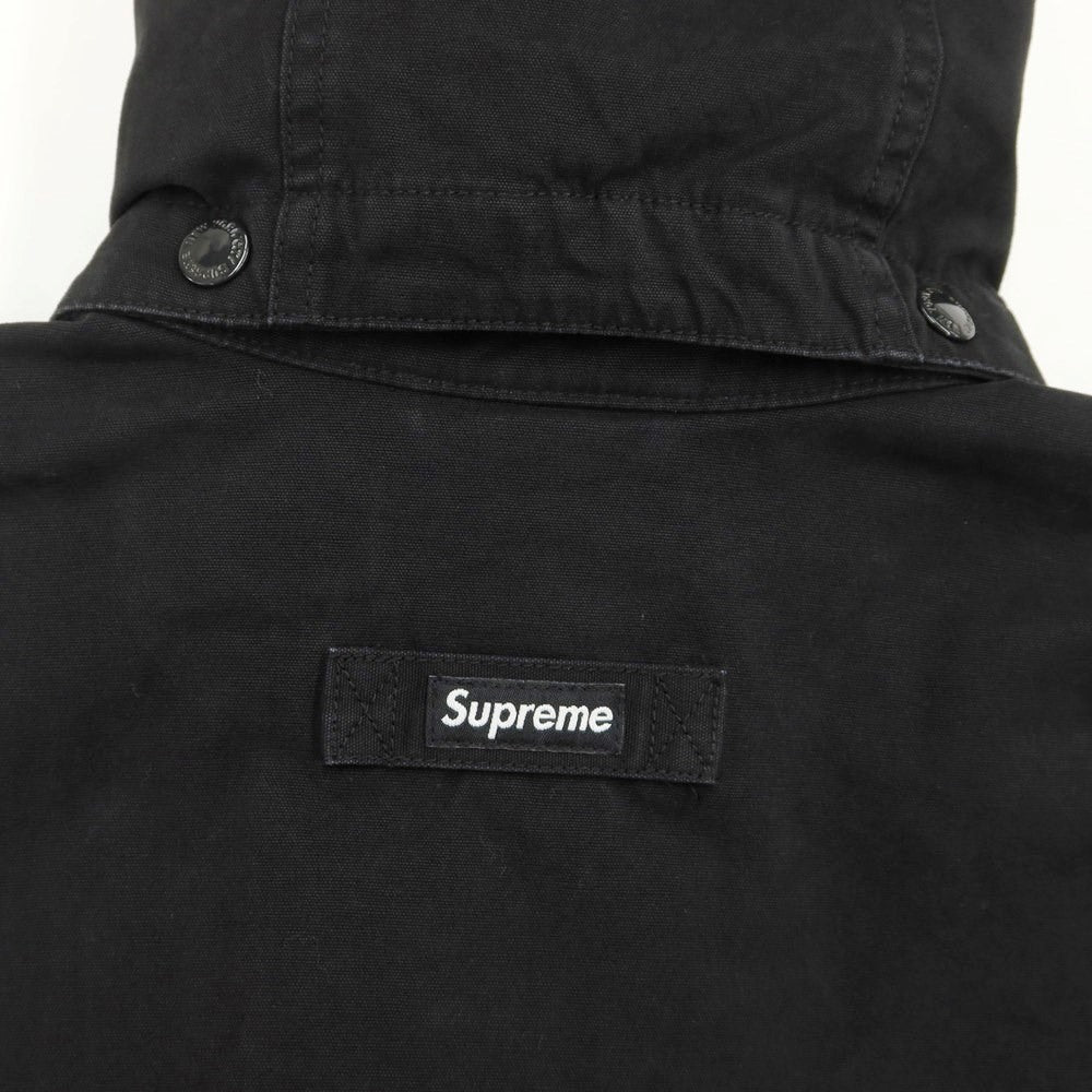 [Used] Supreme 2023 Autumn/Winter Leather Collar Utility Jacket Cotton Padded Utility Jacket Blouson Black [Size L] [BLK] [A/W] [Condition Rank C] [Men&