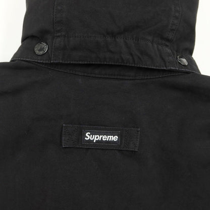 [Used] Supreme 2023 Autumn/Winter Leather Collar Utility Jacket Cotton Padded Utility Jacket Blouson Black [Size L] [BLK] [A/W] [Condition Rank C] [Men&
