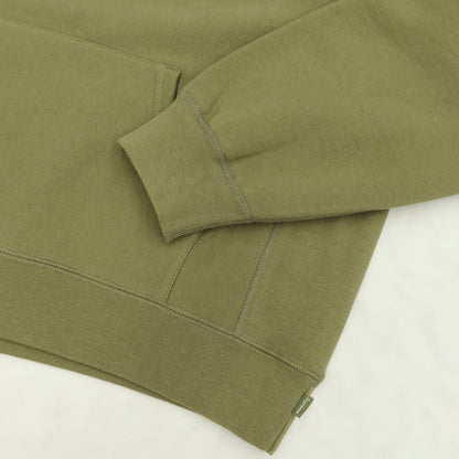 [Used] Supreme 2023 Fall/Winter Embroidered Logo Fleece-Lined Sweatshirt Hoodie Olive Green [Size M] [GRN] [A/W] [Condition Rank B] ​​[Men&