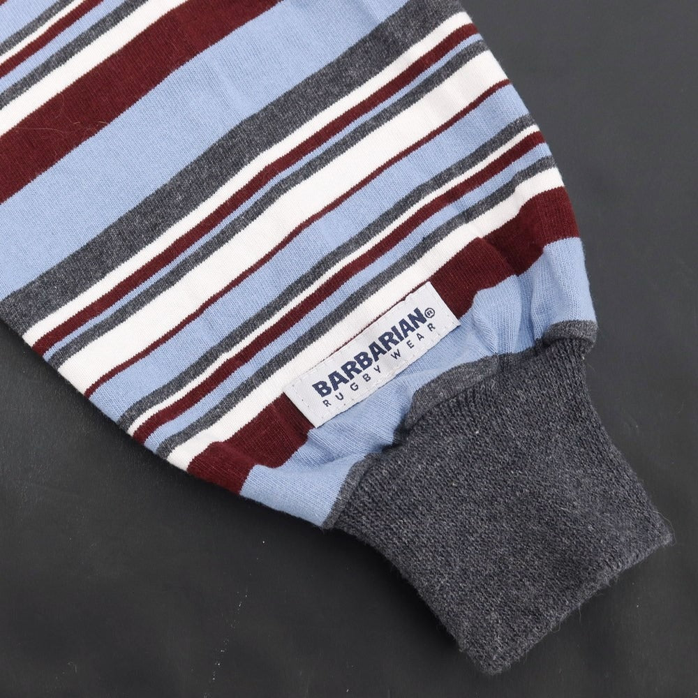 [Used] Barbarian Cotton Border Long Sleeve Crew Neck T-Shirt Blue x Bordeaux [Size L] [BLU] [S/S/A/W] [Condition Rank B] ​​[Men&