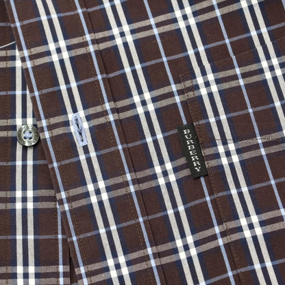 [Used] Burberry Black Label BURBERRY BLACK LABEL Cotton Check Button-down Casual Shirt Brown x Navy [Size 2] [BRW] [S/S/A/W] [Condition Rank B] ​​[Men&