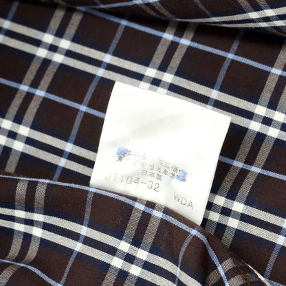 [Used] Burberry Black Label BURBERRY BLACK LABEL Cotton Check Button-down Casual Shirt Brown x Navy [Size 2] [BRW] [S/S/A/W] [Condition Rank B] ​​[Men&