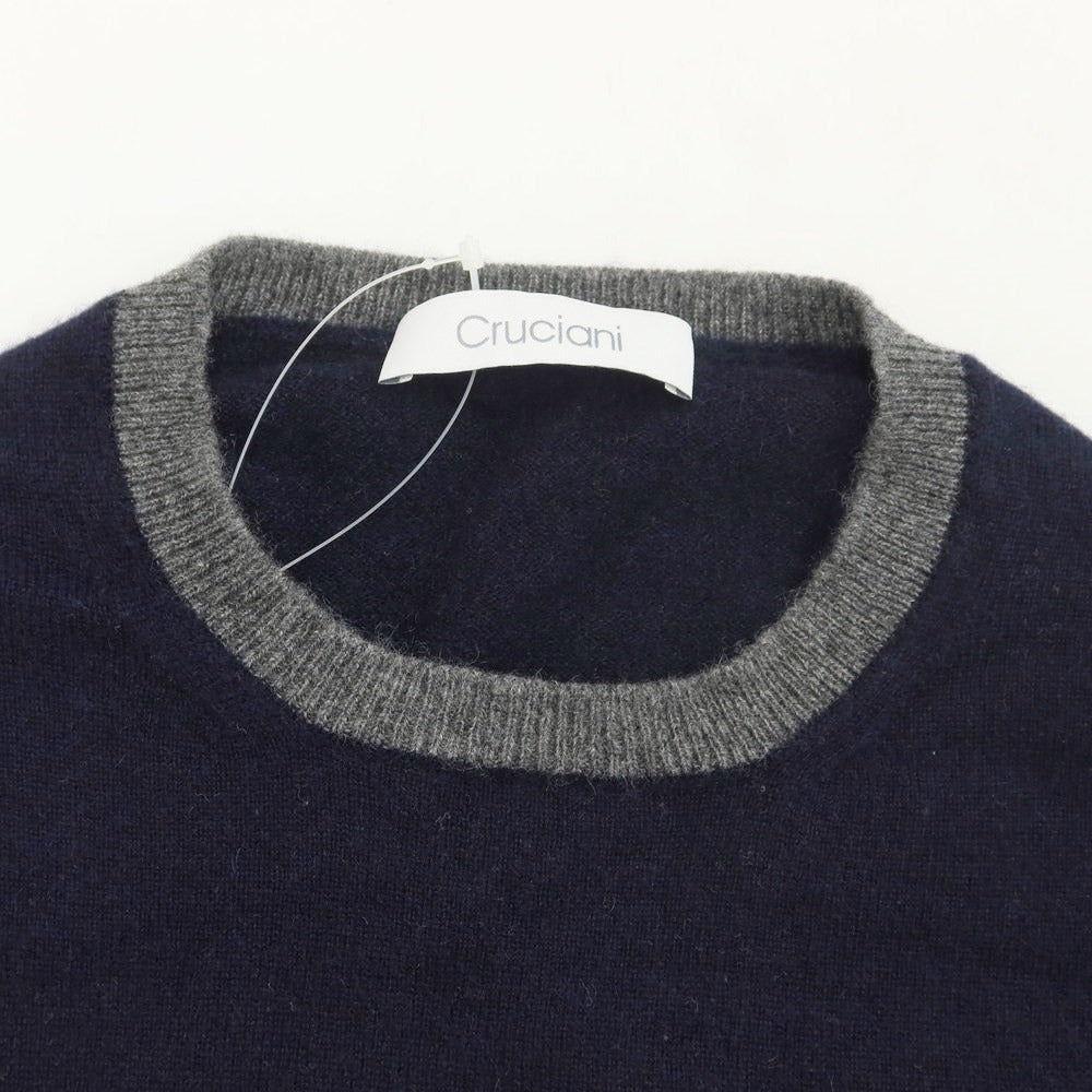 [Used] CRUCIANI Cashmere Crew Neck Pullover Knit Navy x Grey [Size 44] [NVY] [A/W] [Condition Rank B] ​​[Men&
