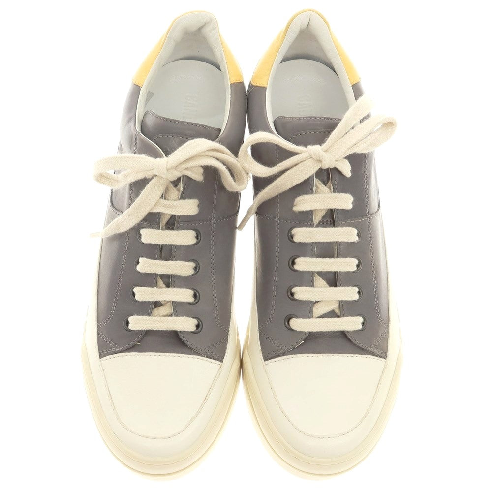 [Used] CANDICE COOPER Leather low-cut sneakers, warm gray x off-white [Size 42] [GRY] [S/S/A/W] [Condition Rank A] [Men&
