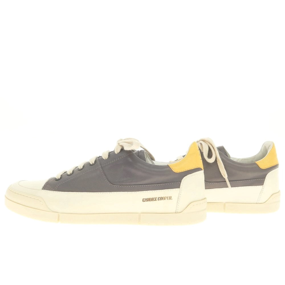 [Used] CANDICE COOPER Leather low-cut sneakers, warm gray x off-white [Size 42] [GRY] [S/S/A/W] [Condition Rank A] [Men&