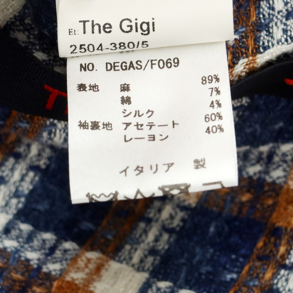 【中古】ザ ジジ THE GIGI リネンコットン チェック カジュアルジャケット ネイビーxオレンジブラウン【 48 】【 状態ランクB 】【 メンズ 】
[BPD]