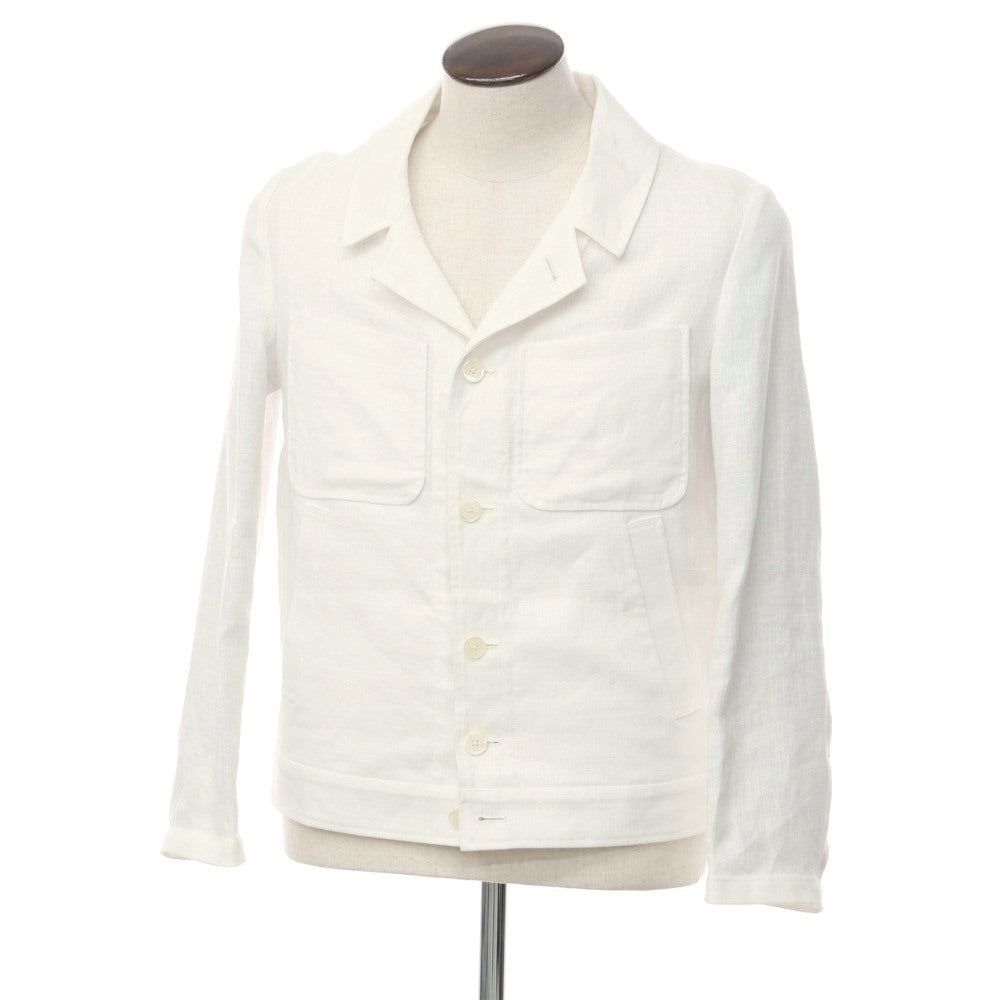 [Used] CRUCIANI Linen Work Jacket White [50] [Condition Rank B] [Men&