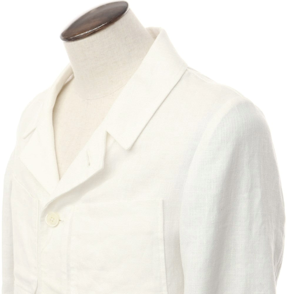 [Used] CRUCIANI Linen Work Jacket White [50] [Condition Rank B] [Men&