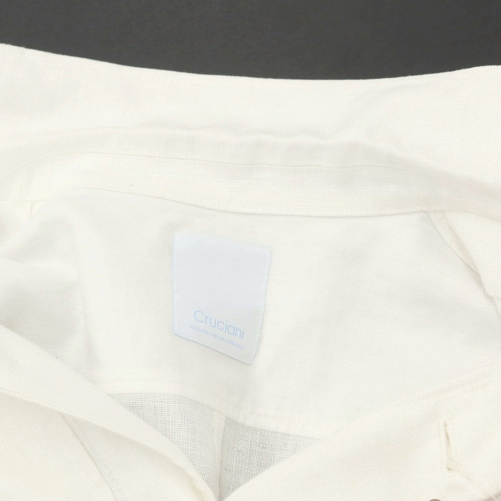 [Used] CRUCIANI Linen Work Jacket White [50] [Condition Rank B] [Men&