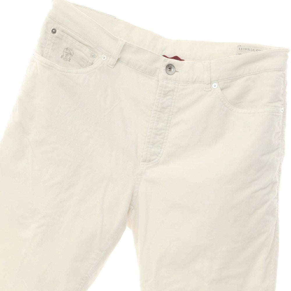 [Used] Brunello Cucinelli Stretch Corduroy Pants Off White [Size 48] [WHT] [A/W] [Condition Rank C] [Men&