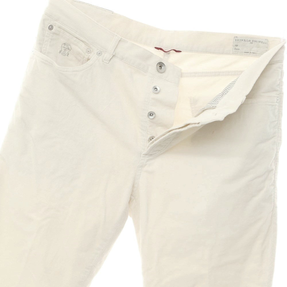 [Used] Brunello Cucinelli Stretch Corduroy Pants Off White [Size 48] [WHT] [A/W] [Condition Rank C] [Men&