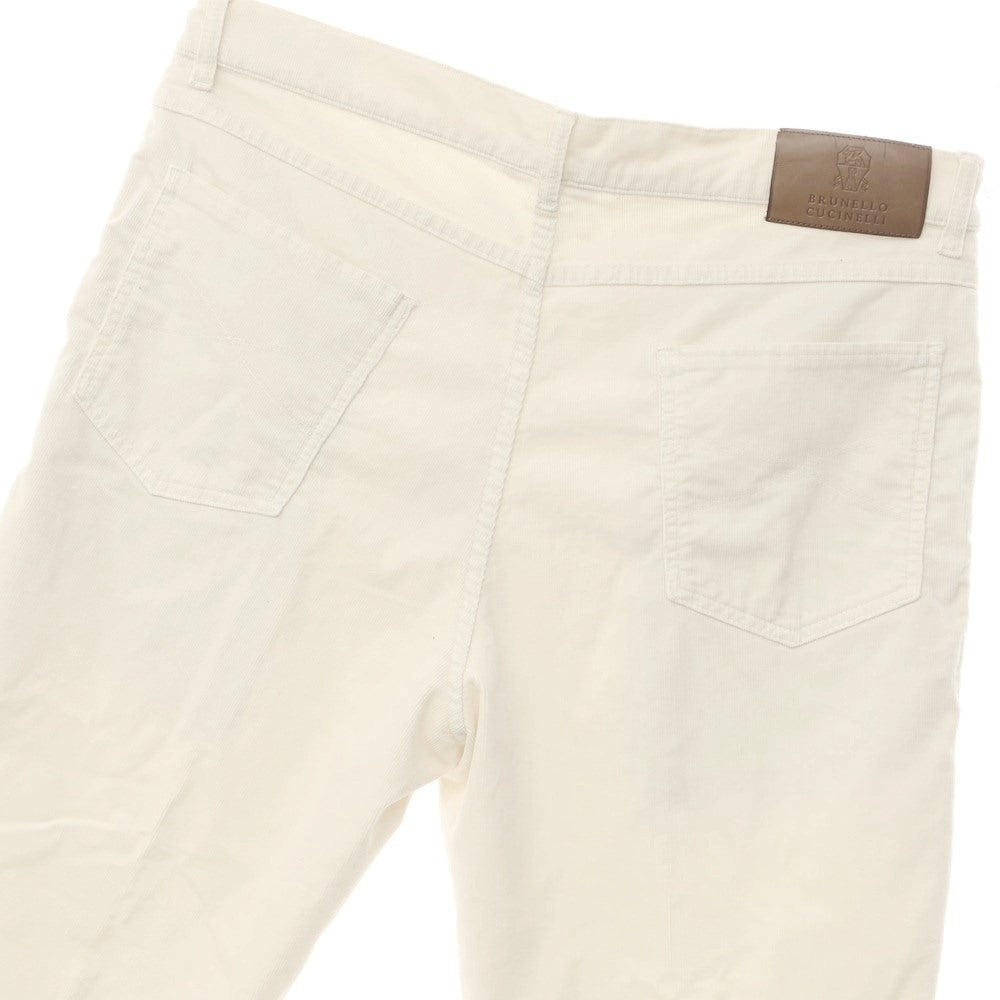 [Used] Brunello Cucinelli Stretch Corduroy Pants Off White [Size 48] [WHT] [A/W] [Condition Rank C] [Men&