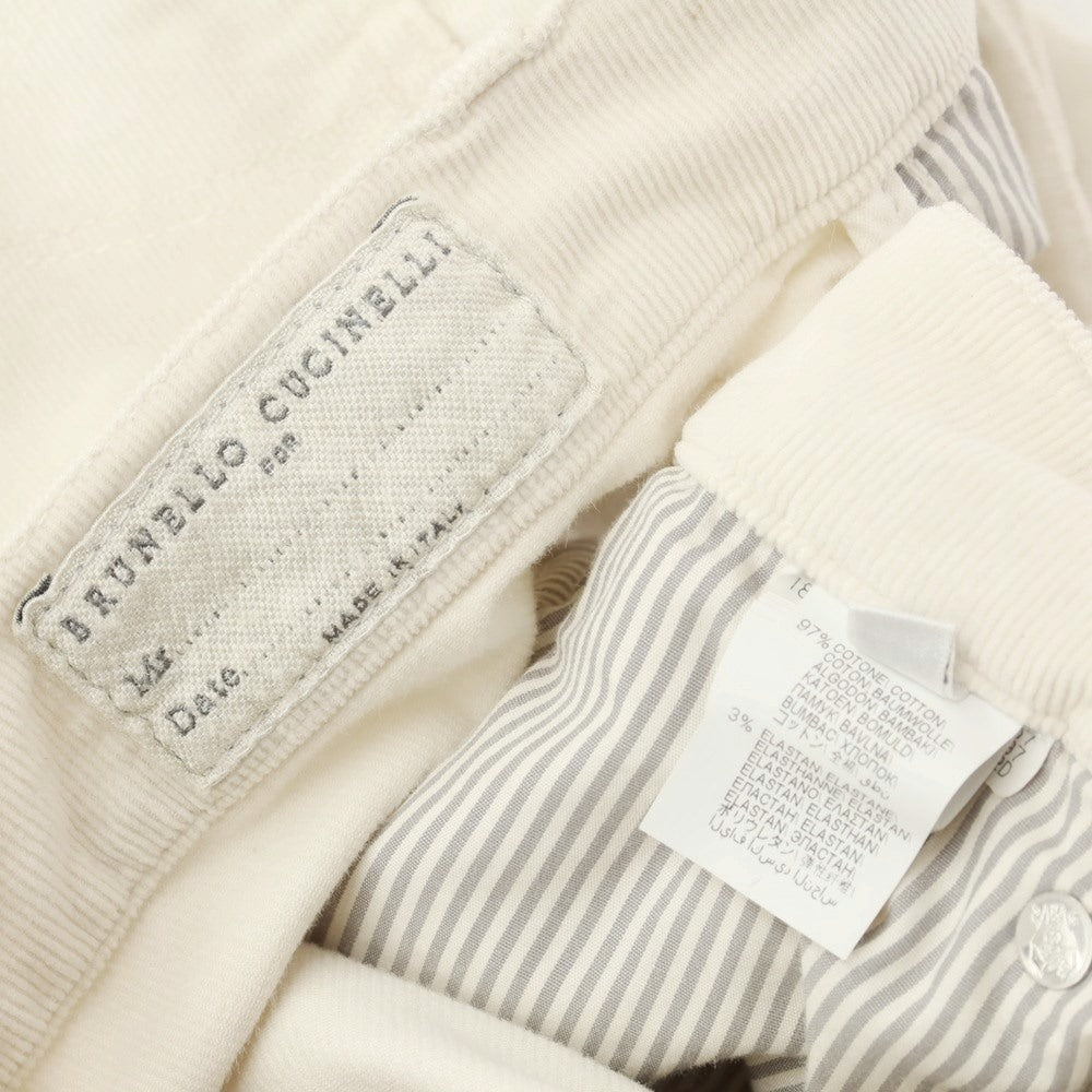 [Used] Brunello Cucinelli Stretch Corduroy Pants Off White [Size 48] [WHT] [A/W] [Condition Rank C] [Men&