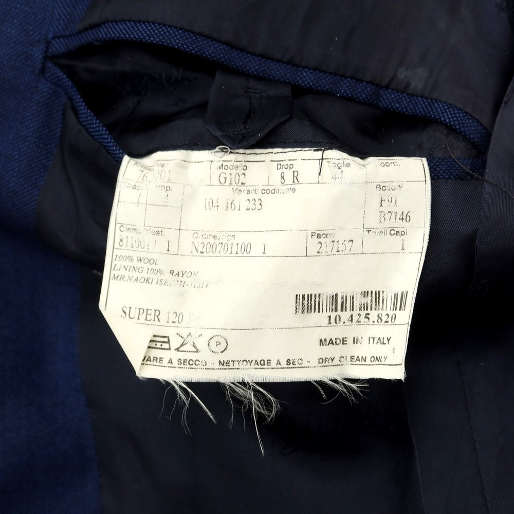 [Used] Belvest Barneys New York custom wool 2B tailored jacket dark blue [size 44] [BLU] [A/W] [Condition rank D] [Men&