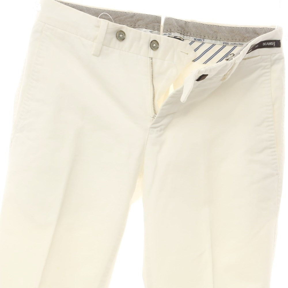 [Used] PT01 BEAMS F Custom Cotton Casual Slacks Pants White [42] [Condition Rank C] [Men&