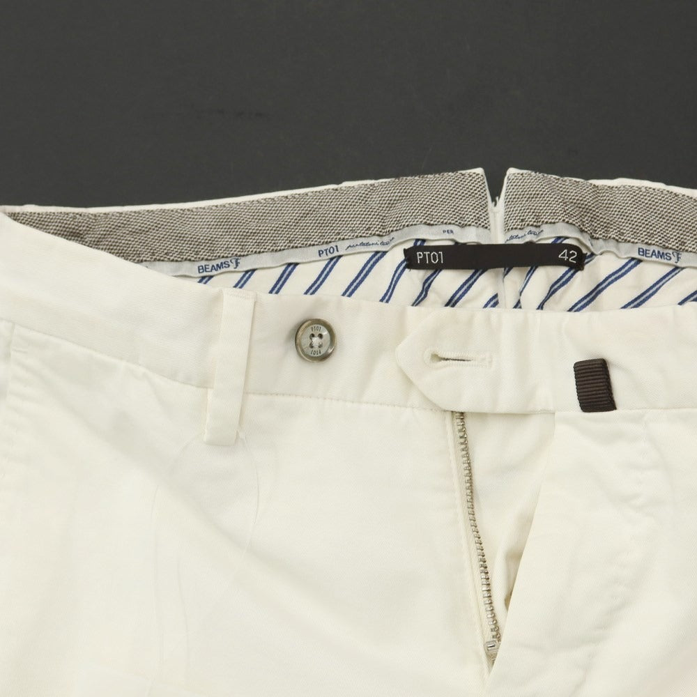 [Used] PT01 BEAMS F Custom Cotton Casual Slacks Pants White [42] [Condition Rank C] [Men&