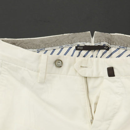 [Used] PT01 BEAMS F Custom Cotton Casual Slacks Pants White [42] [Condition Rank C] [Men&