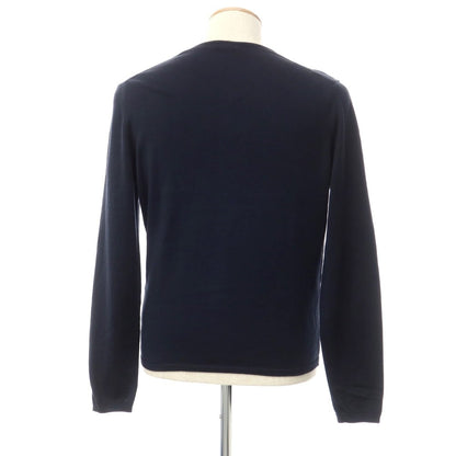 [Used] CRUCIANI Cotton V-neck pullover knit, navy [46] [Condition rank C] [Men&