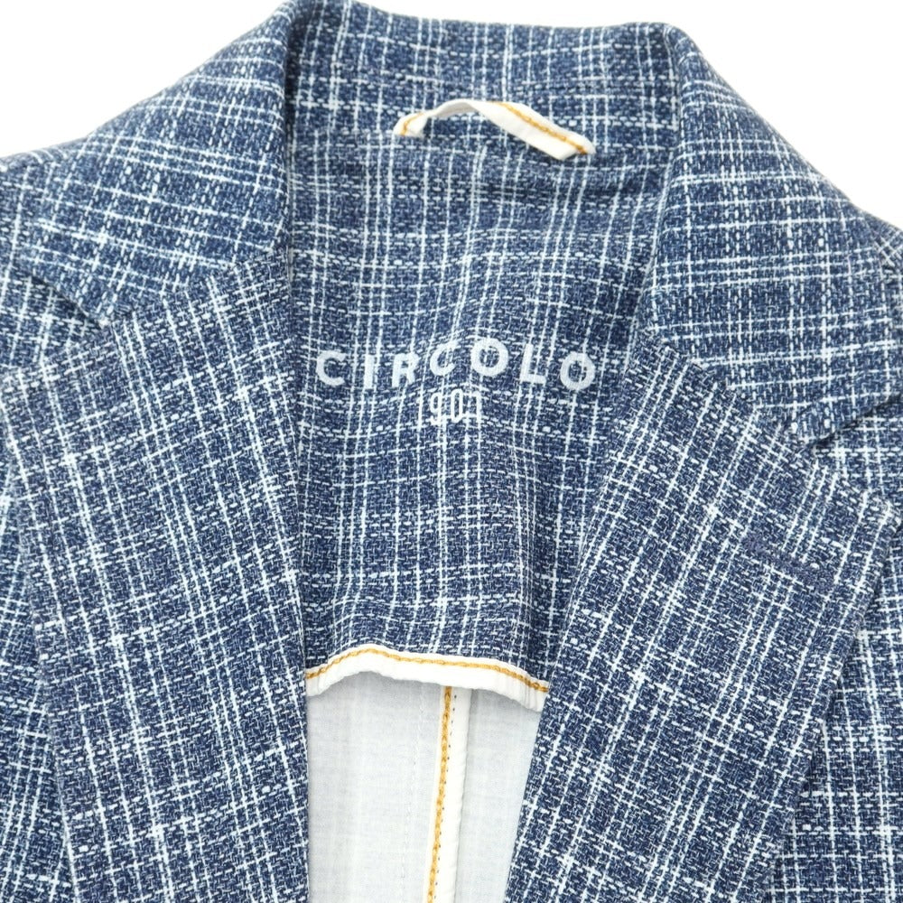 [Used] CIRCOLO 1901 Cotton Jersey Casual Jacket Navy x White [44] [Condition Rank B] [Men&