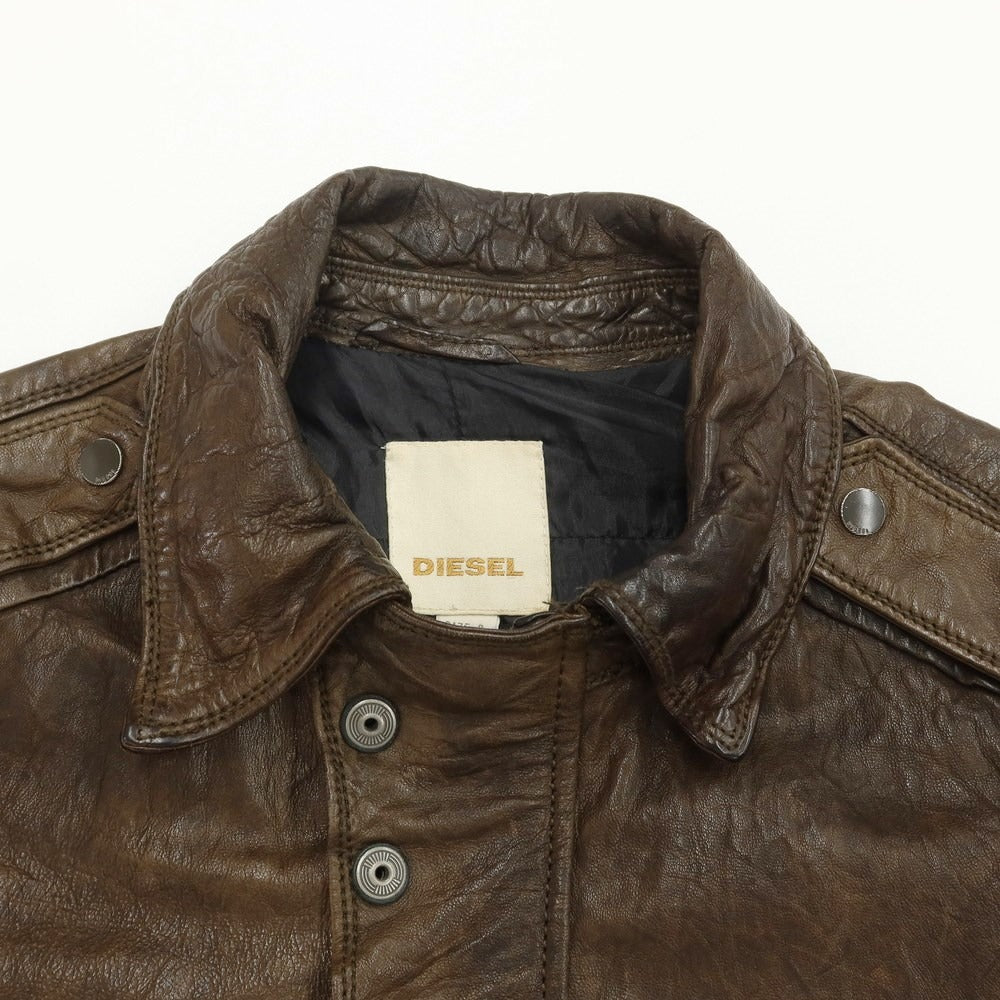 [Used] Diesel Sheep Leather Jacket Blouson Brown [Size S] [BRW] [A/W] [Condition Rank C] [Men&