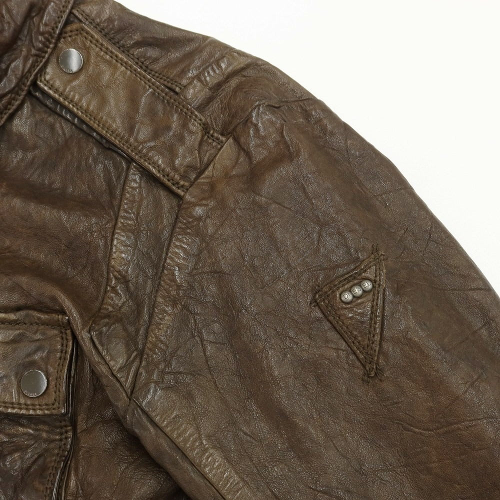 [Used] Diesel Sheep Leather Jacket Blouson Brown [Size S] [BRW] [A/W] [Condition Rank C] [Men&