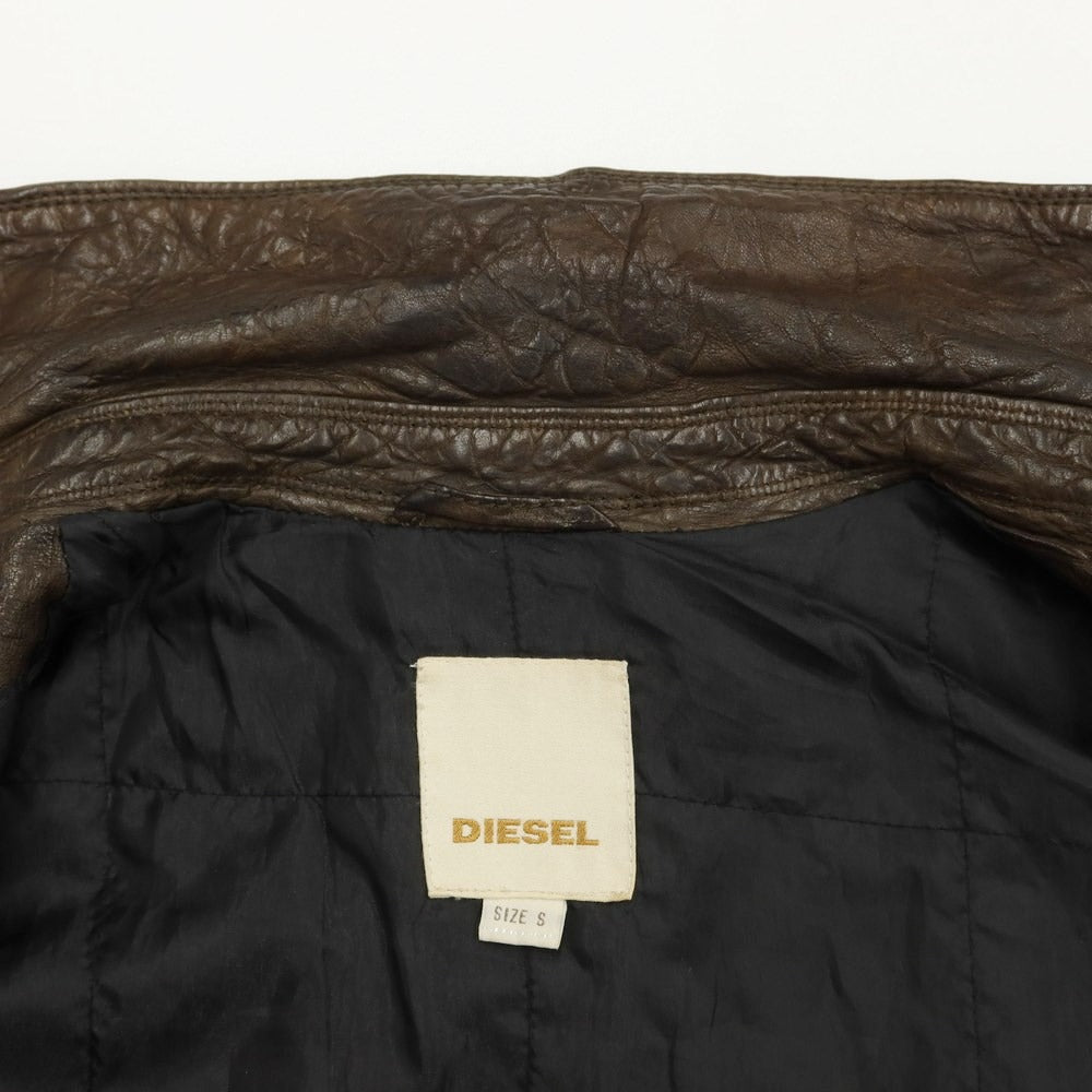 [Used] Diesel Sheep Leather Jacket Blouson Brown [Size S] [BRW] [A/W] [Condition Rank C] [Men&