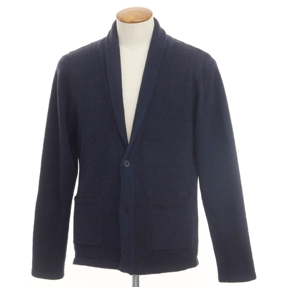 【中古】アバハウス ABAHOUSE ポリエステル フリース ショールカラー カーディガン ダークネイビー【サイズ48】【NVY】【S/S/A/W】【状態ランクB】【メンズ】【768894】