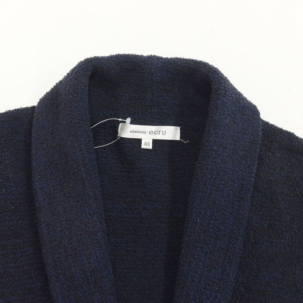 [Used] ABAHOUSE Polyester Fleece Shawl Collar Cardigan Dark Navy [Size 48] [NVY] [S/S/A/W] [Condition Rank B] ​​[Men&
