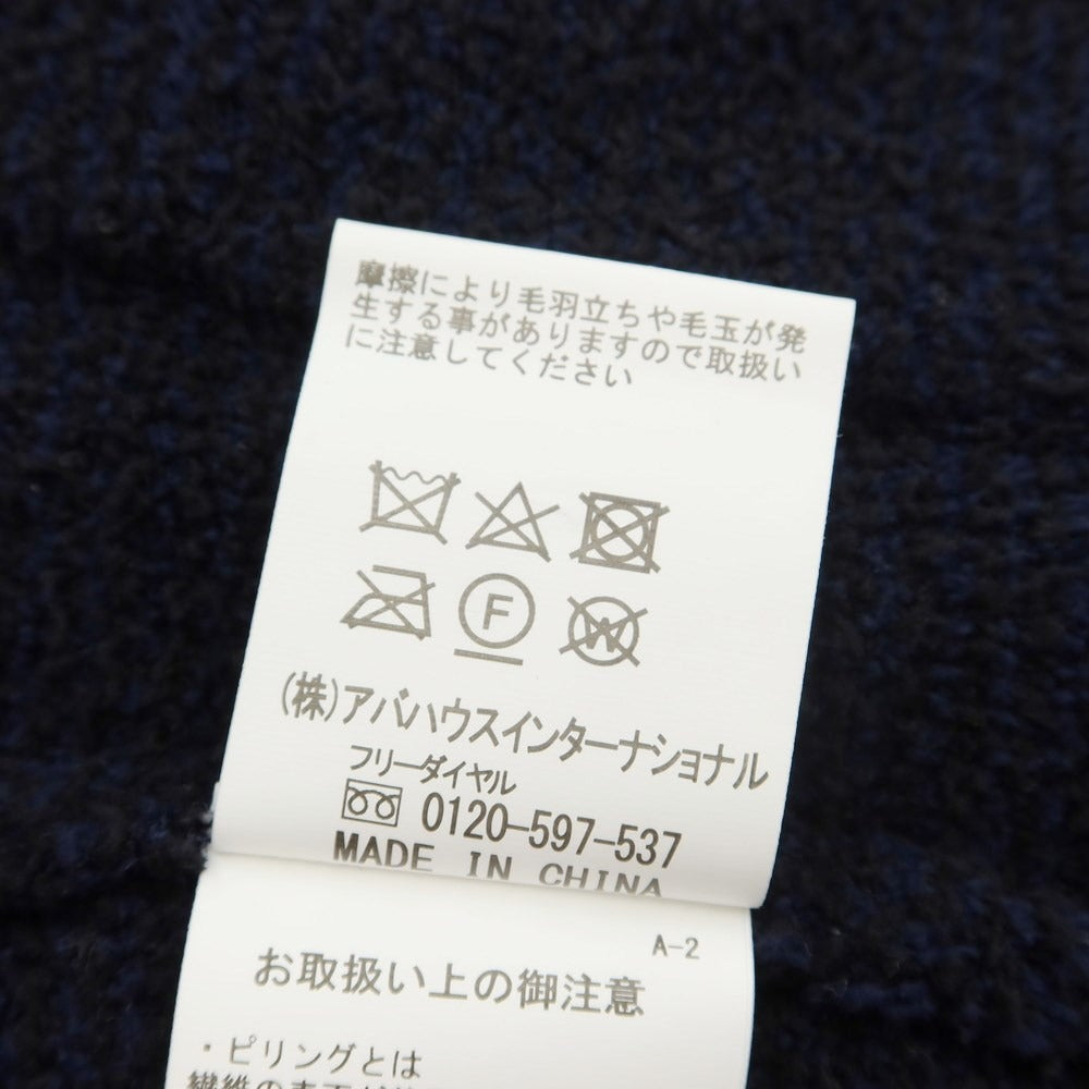 [Used] ABAHOUSE Polyester Fleece Shawl Collar Cardigan Dark Navy [Size 48] [NVY] [S/S/A/W] [Condition Rank B] ​​[Men&