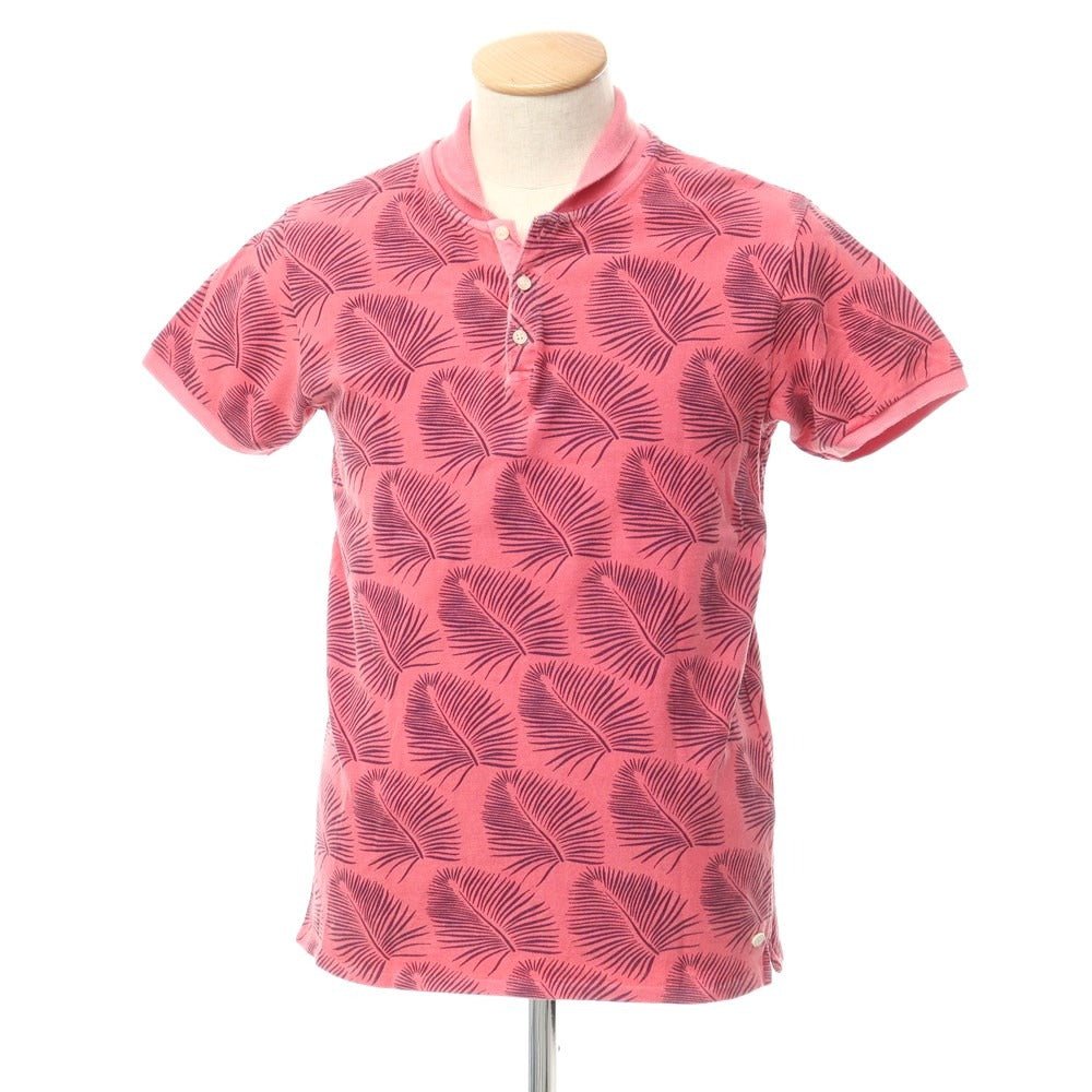 [Used] Scotch &amp;amp; Soda Cotton Pique Short Sleeve Polo Shirt Pink x Navy [S] [Condition Rank C] [Men&