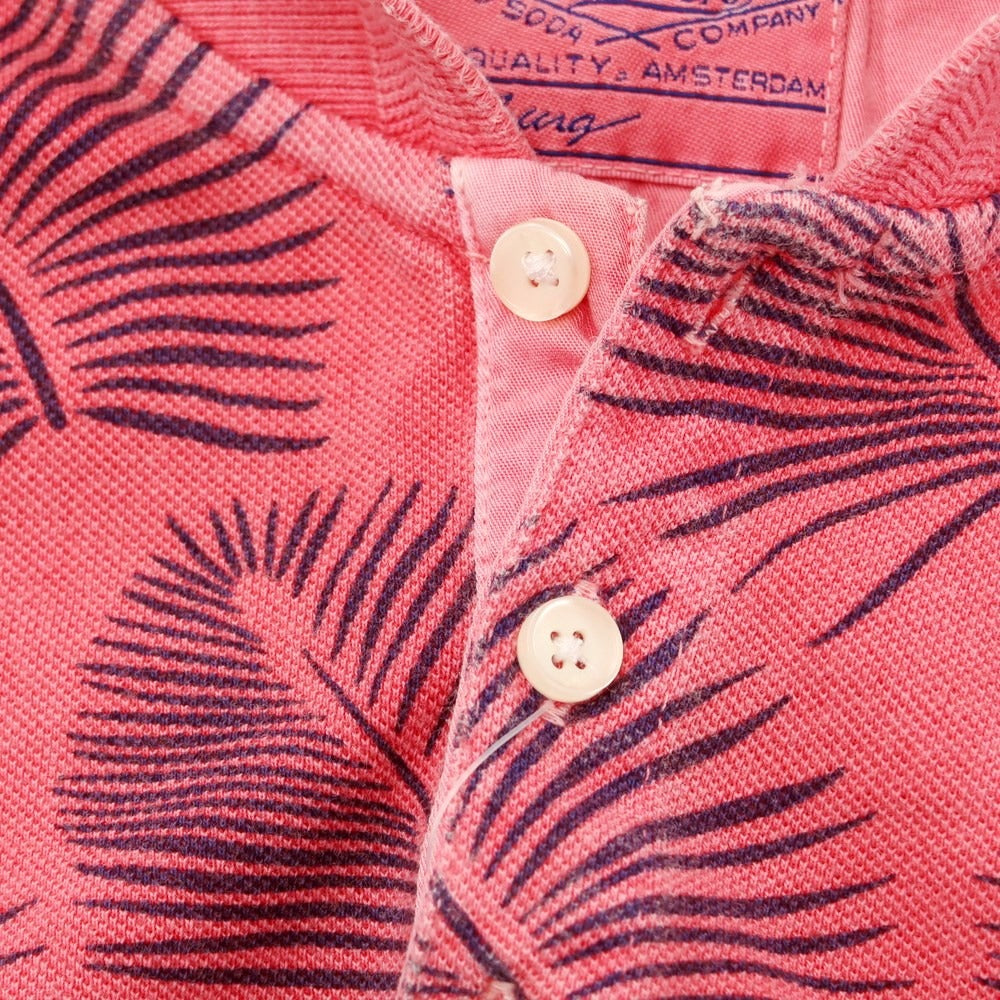 [Used] Scotch &amp;amp; Soda Cotton Pique Short Sleeve Polo Shirt Pink x Navy [S] [Condition Rank C] [Men&