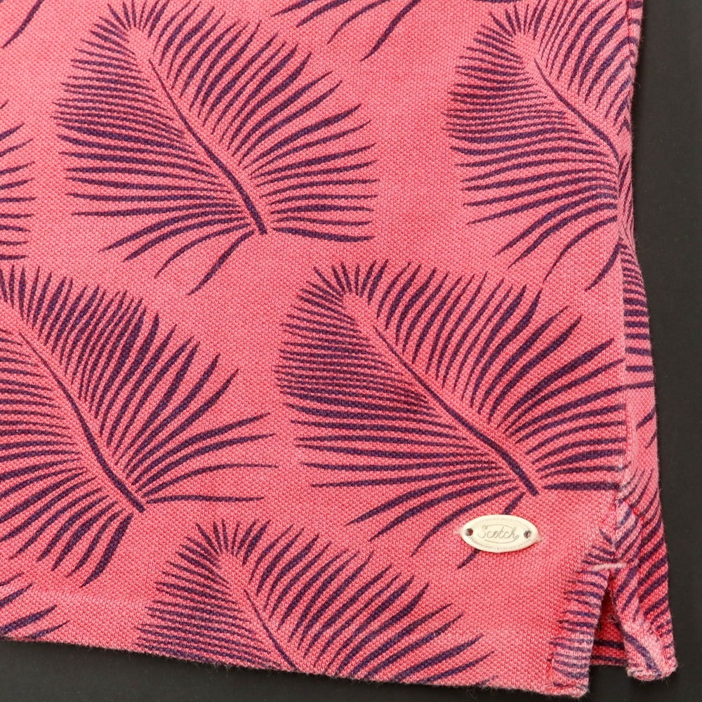 [Used] Scotch &amp;amp; Soda Cotton Pique Short Sleeve Polo Shirt Pink x Navy [S] [Condition Rank C] [Men&