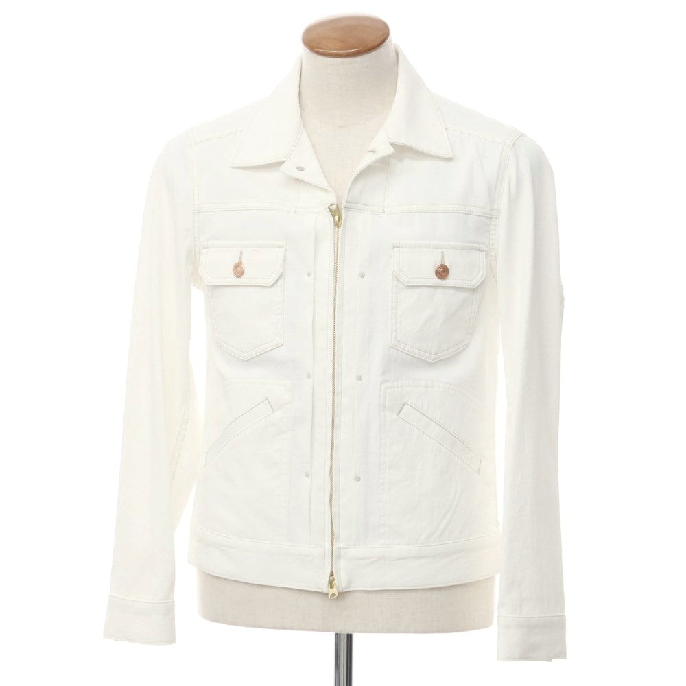 [Used] 23kuHOMME Stretch Polyester Trucker Jacket White [46] [Condition Rank B] [Men&