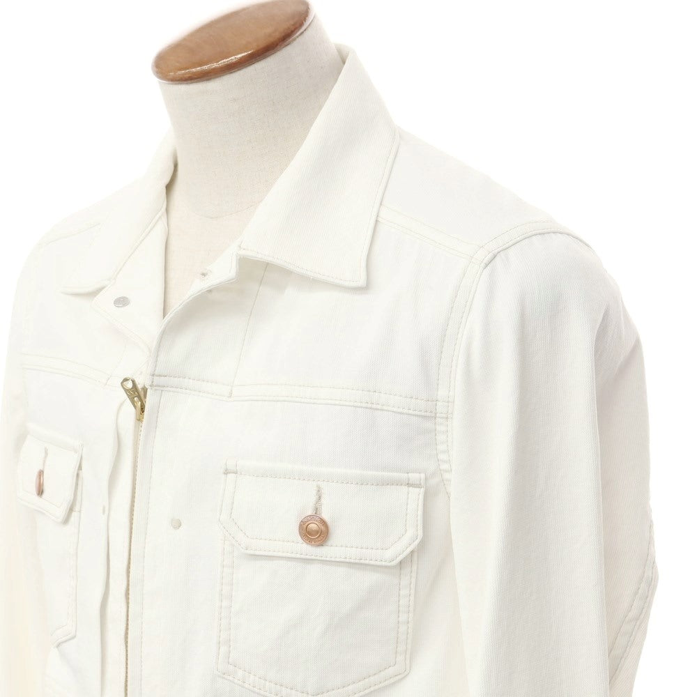 [Used] 23kuHOMME Stretch Polyester Trucker Jacket White [46] [Condition Rank B] [Men&