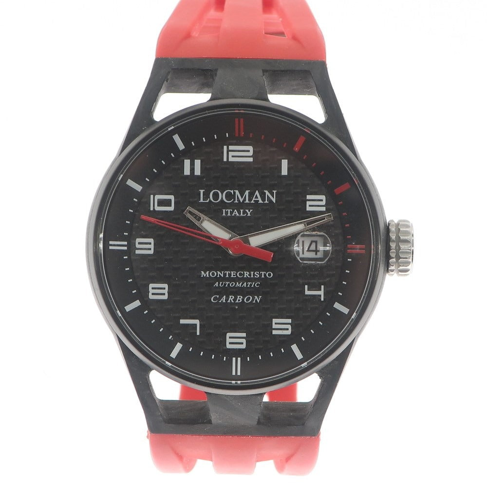 [Used] LOCMAN MONTECRISTO Carbon Titanium Wristwatch Black x Red [BLK] [S/S/A/W] [Condition Rank B] ​​[Men&