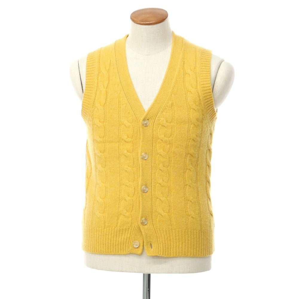 【中古】グリーンレーベルリラクシング green label relaxing ウール ニットベスト イエロー【サイズM】【YEL】【A/W】【状態ランクB】【メンズ】【768970】