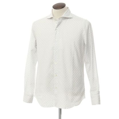 [Used] Finamore Cotton Horizontal Collar Casual Shirt White x Light Gray [Size 41] [WHT] [S/S/A/W] [Condition Rank B] ​​[Men&