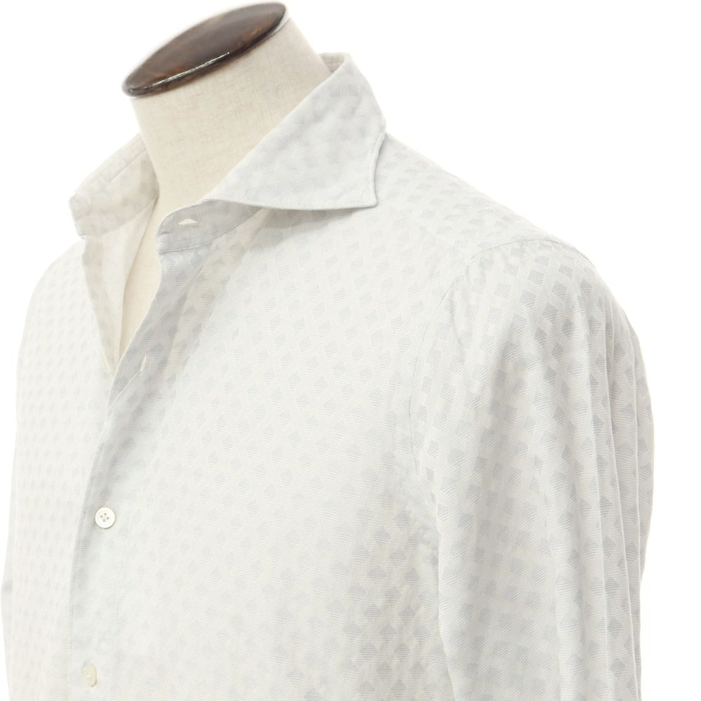 [Used] Finamore Cotton Horizontal Collar Casual Shirt White x Light Gray [Size 41] [WHT] [S/S/A/W] [Condition Rank B] ​​[Men&